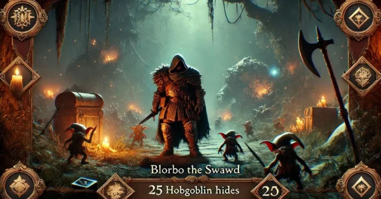 bring blorbo the shrewd 25 hobgoblin hides